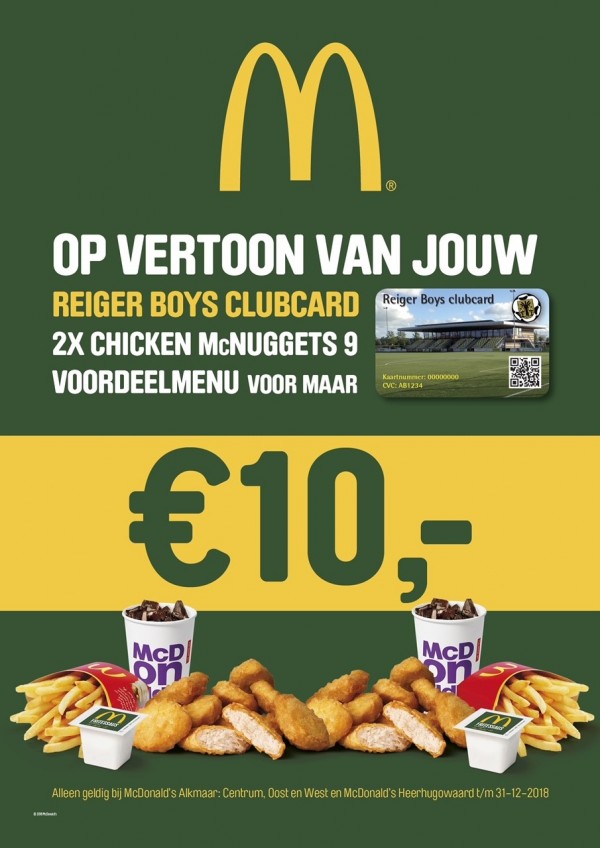 McDonald clubcard actie