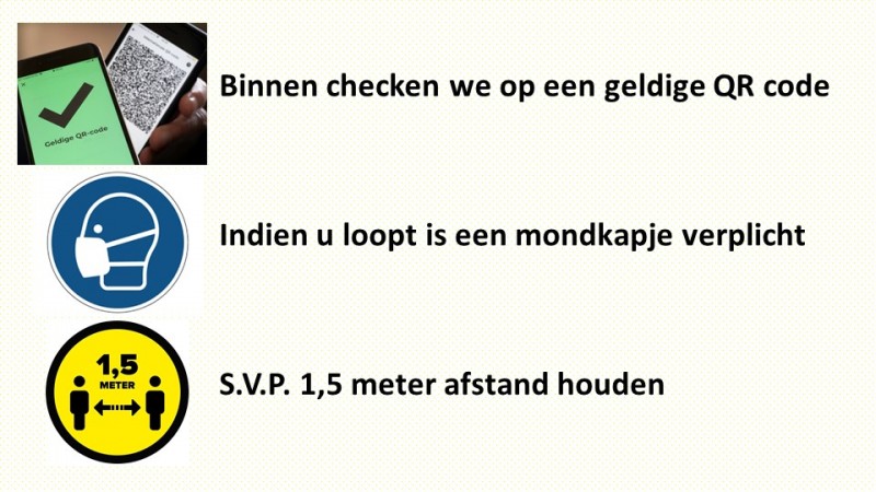QR mondkapje en afstand