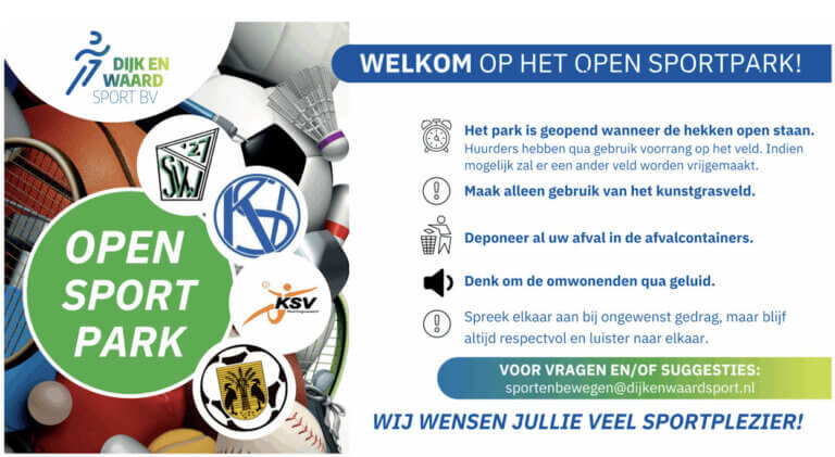 Welkom open sportpark 2026
