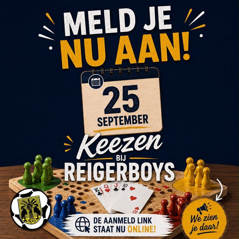 Meld je aan keezen 25 september 26